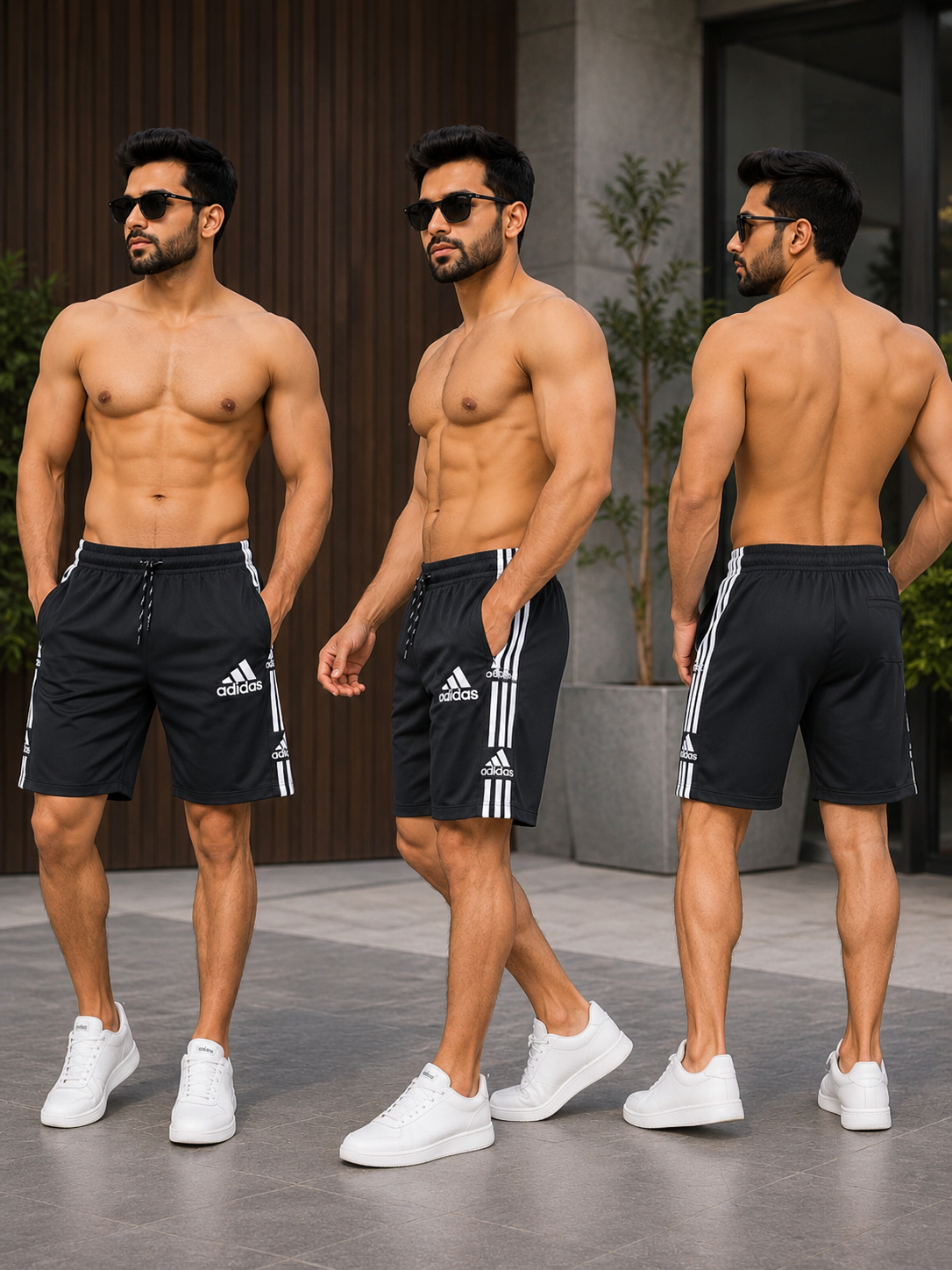 Men's Premium Black Sports Shorts