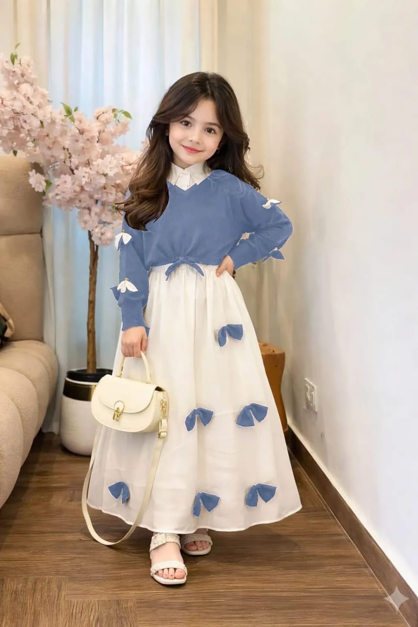 Premium Embroidered Baby Girl Cotton Full Suit - 3 Piece Set