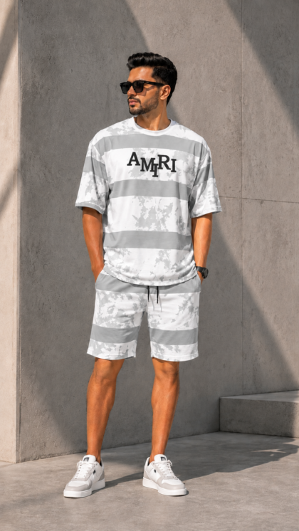 Men's Urban Splash Striped Summer Co-Ord Set