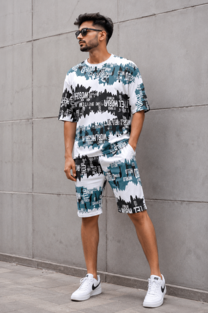 Men's Urban Graffiti Oversized  Co-Ord Set